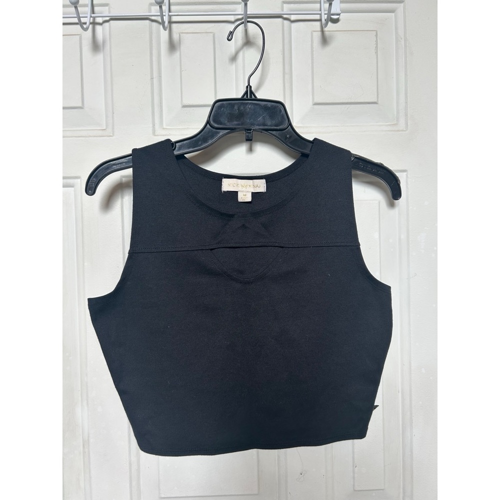 Black Nicki Minaj Sleeveless Crop Top